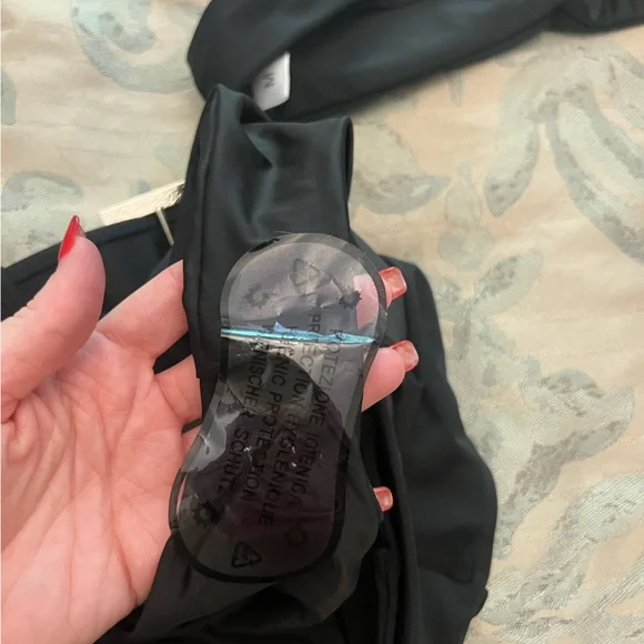 Black High Waisted Two Piece Set | Black High Waisted Bikini with Belted Bottom - Picture 7 of 9